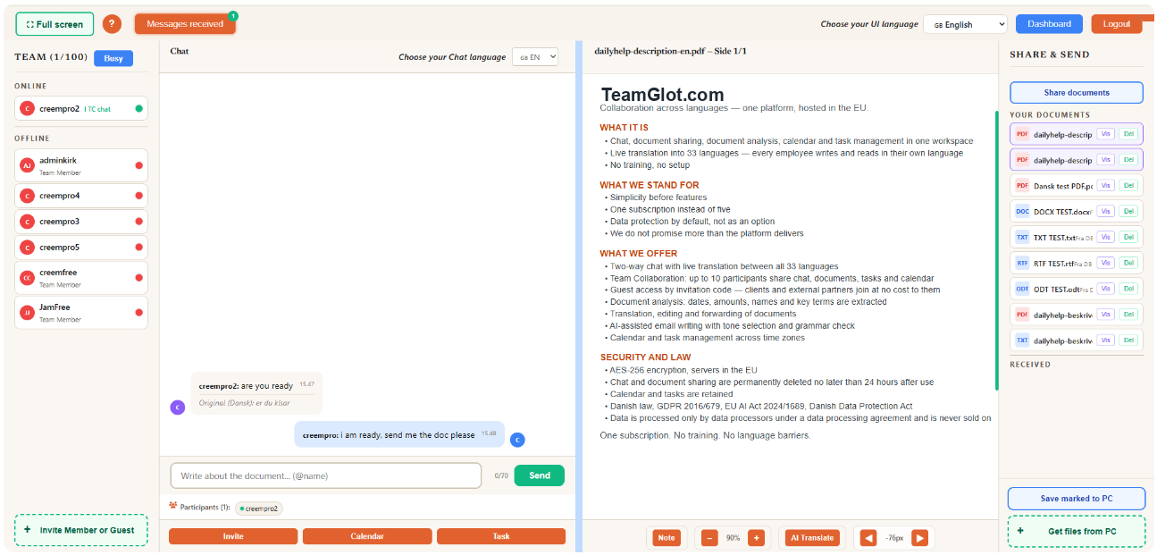 Team Collaboration Demo